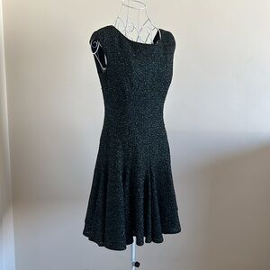 Size 10P | Maggy London | Petite Black & Teal Party Dress – Elegant Cocktail